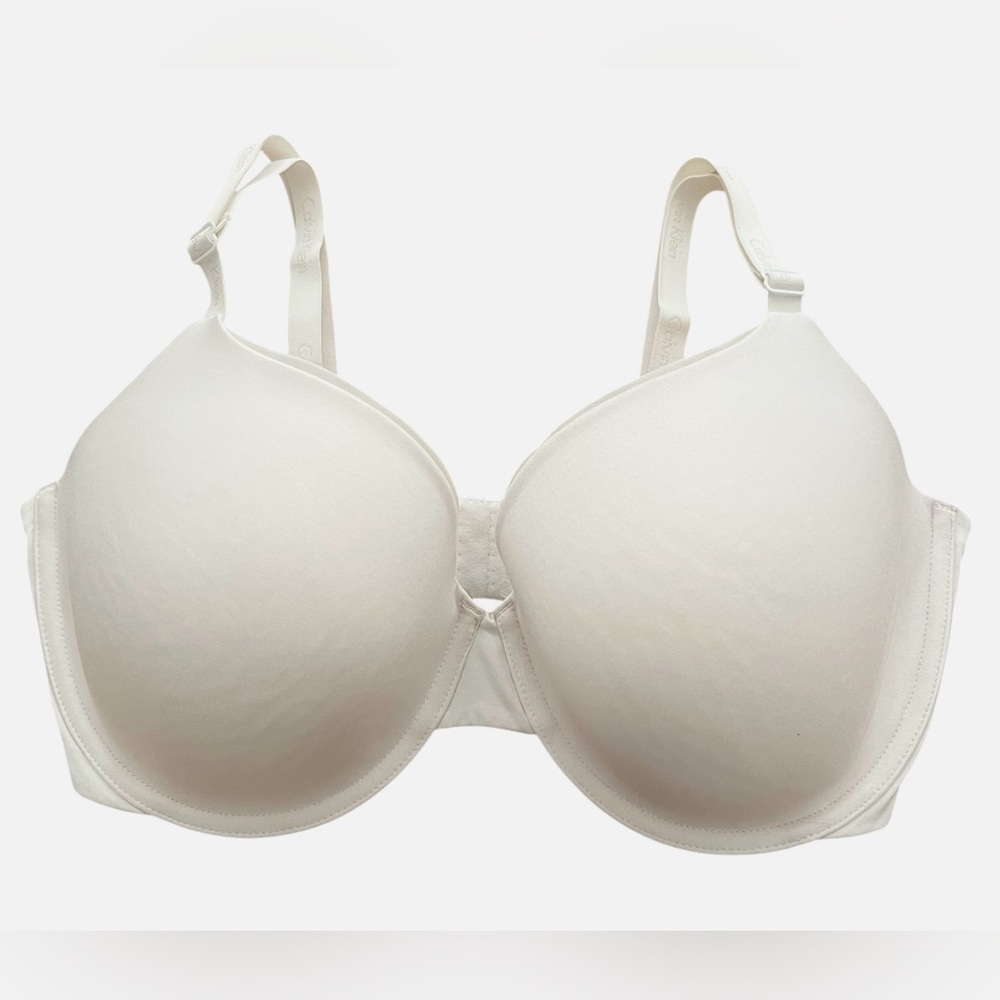 Calvin Klein T-Shirt Bra Womens 36DD White Padded Underwire Full Coverage NWOT